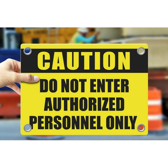 DO NOT ENTER AUTHORIZED PERSONNEL ONLY | Warning Notice Caution Danger 3mm PVC Sign