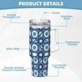 thumbnail image 5 of KLL Vintage Blue Print 40oz Stainless Steel Insulated Car Cup Coffee Mug with Spillproof Lid - Keep Your Drink Hot or Cold on the Go, 5 of 8