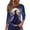 Dark Purple, variant on WTOBBY Women's Halloween Print Tee: Bats Pumpkins Witches Design 3/4 Sleeve Round Neck Casual T-Shirt Top for Fall Festive Daily Wear,Dark Purple L