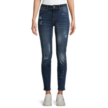 EV1 from Ellen DeGeneres Preston Bleach Splatter High Rise Skinny Ankle Jeans Women’s