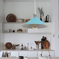 thumbnail image 6 of FSLiving Socket Pendant Light with 15ft Plug-in UL Dimmable Cord Macaron Blue Iron Lampshade Light Fixtures Nordic Minimalist Loft Style Lamps for Dining Room,Bulbs Not Included - 1 Pack, 6 of 7