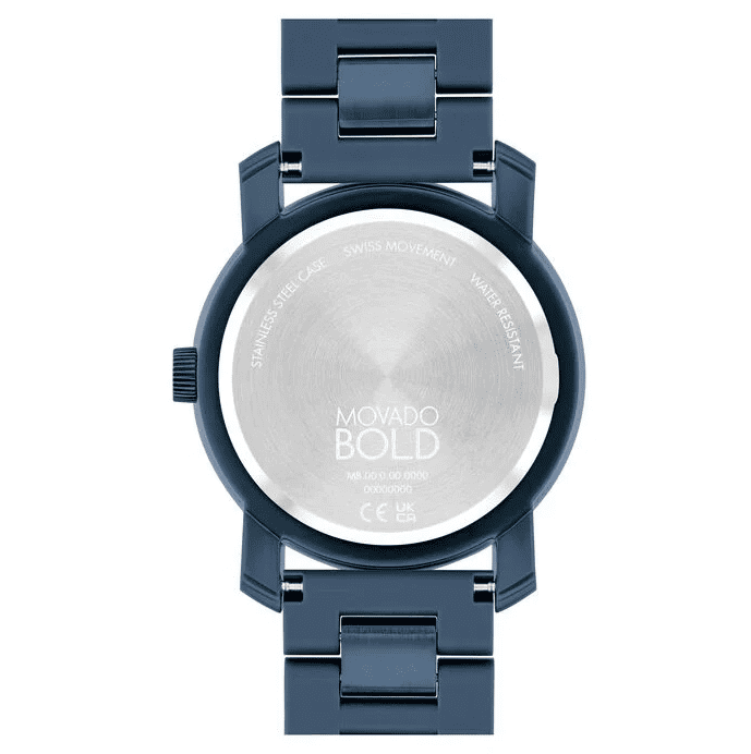 Movado Bold 3601057 Trend Impulse Blue Dial Blue Stainless Bracelet Mens Watch