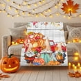 thumbnail image 6 of Flannel Pumpkin Pet Blanket - Lightweight Halloween Thanksgiving Throw Soft Cozy Sofa Cover for Small Dogs Cats Dwarf Doll Decor(B), 6 of 6