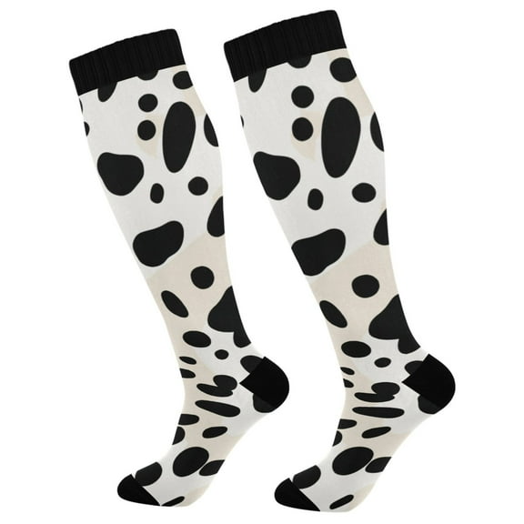 joogoo Leopard Dots Long Socks Women Men Knee High Sock