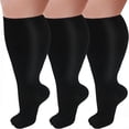 thumbnail image 1 of POINTERTECK Plus Size Compression Socks  For Men And Women  15-20mmHg Extra-wide Calf And Knee Length Stockings To Support Blood Circulation, 1 of 7