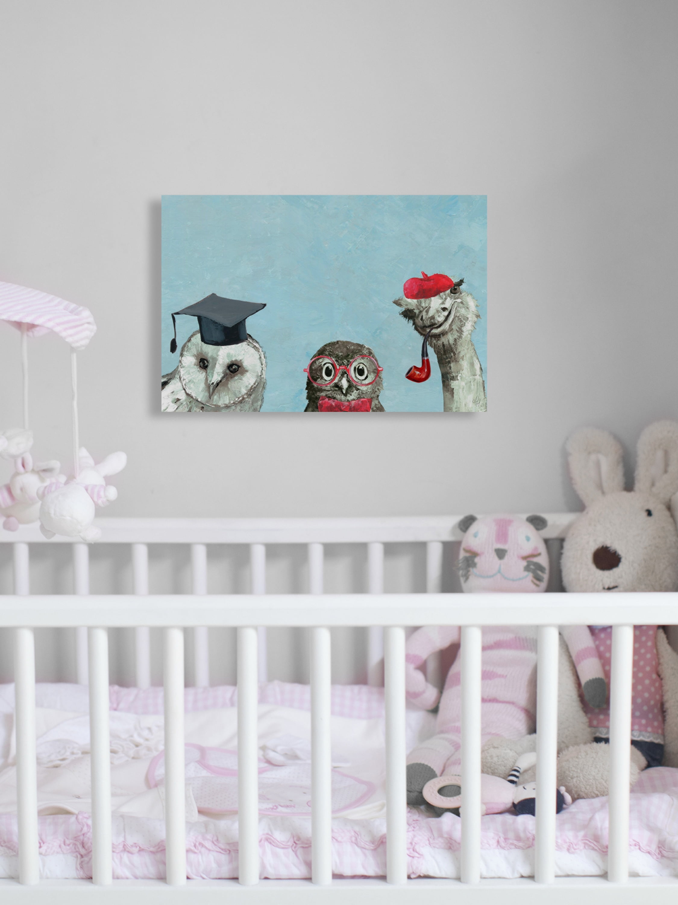 Marmont Hill Brainy Birds Canvas Wall Art