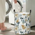 thumbnail image 5 of Daiia Winter Forest Animals Round Laundry Basket with Handles Thickened Waterproof Circular hamper,Dirty Clothes Storage Basket for Bedroom,Bathroom,College Dorm-Medium, 5 of 6