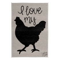 Stupell Love My Chicken Farmhouse Sign Animals & Insects Painting Wall Plaque Unframed Art Print Wall Art