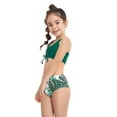 thumbnail image 5 of Fesfesfes Parent-Child Swimwear Ruffles Split Two Piece Swimsuit High Waist Bottom Tie Halter Neck Backless Swimwear Mom and Daughter Beach WearBikini Set, 5 of 7