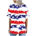 thumbnail image 5 of Byworldtasic Plus Size American Flag Shirt Women 4th of July Tee Shirt USA Stars Stripes T-Shirt Patriotic Summer Tunic Tops, 5 of 7