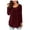 Wine, variant on Ichuanyi Womens Tops, Fall and Winter Women Casual Solid Color Long Sleeve Crewneck Basic Comfy Tunic Blouse Tees on Cleanrance