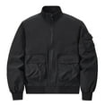 thumbnail image 1 of LOVZFMLL Jackets for Men's Solid Color Pocket Loose Motorcycle Outdoor Flight Suit Plus Size Workwear Jacket, 1 of 6