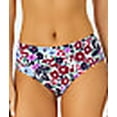 thumbnail image 3 of Anne Cole NAVY DITSY FLORAL Printed Soft-Band Mid-Rise Swim Bottom, US Medium, 3 of 5