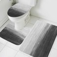 thumbnail image 3 of Grey Ombre Bath Mat 3 Piece Bathroom Rug Set, Modern Abstract Art Ocean Oil Painting Non Slip Bath Rug Contour Mat and Toilet Lid Cover, Absorbent Shower Mats Soft Bath Rugs and Mats Sets, 3 of 8