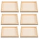 thumbnail image 1 of FELTECHELECTR 6 bandejas pequeñas de madera sin terminar para manualidades, bandejas de madera, paneles de lienzo de madera en blanco, letreros sin terminar para pintar, suministros de arte en beige., 1 of 4