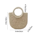 thumbnail image 4 of Handwoven Rattan Tote Bag, Summer Boho Beach Bag for Women, Perfect for Travel Vacation and Fashionable Accessory Gift Idea, 4 of 6