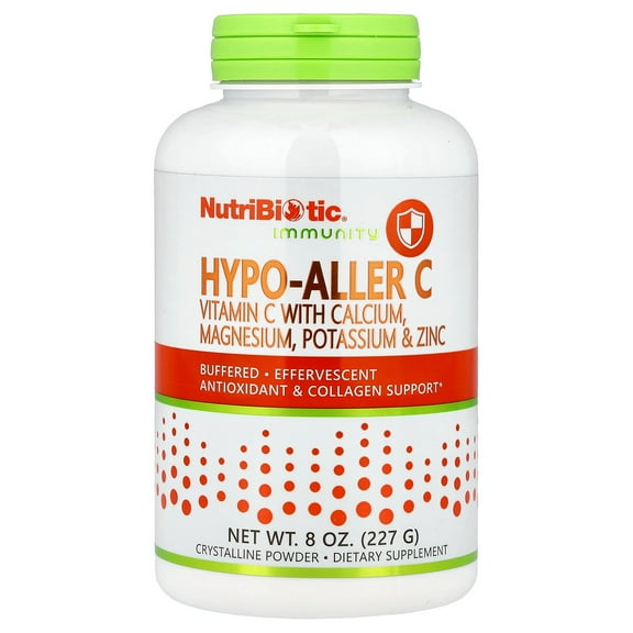 NutriBiotic Immunity, Hypo-Aller C, Vitamin C with Calcium, Magnesium, Potassium & Zinc, 8 oz (227 g)