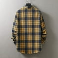 thumbnail image 4 of Tdoqot Mens Long Sleeve Shirts- Spring Casual Button down Flannel Shirt Yellow Size XL, 4 of 9