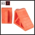 thumbnail image 3 of Stalwart Wheel Chocks 2-Pack - Parking Block with 3 Ton Capacity, Orange, 3 of 10