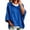 33-Blue, variant on QIUOMBBP Womens Hoodies Drawstring 3/4 Sleeve Hoodie Fall Clothes Solid Loose Fit Hooded Pullover Sweatshirts Khaki S