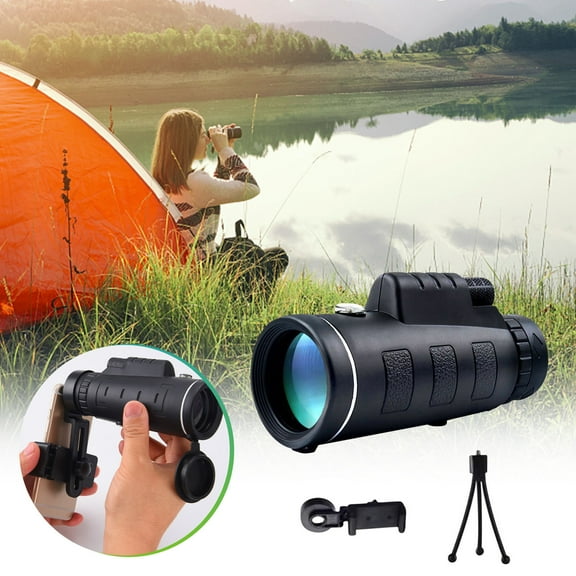 Fzsteel 40X60 High-Power Monocular Telescope With Night Vision & Compass for Hiking, Bird Watching, Concerts - BAK-4 Prism & Fully Multi-Coated Lenses for Crisp Images