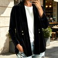 thumbnail image 2 of Cekizud Cardigans for Women Lightweight Velvet Long Sleeve Open Front Casual Outerwear Tops with Pockets, S-2XL, 2 of 5