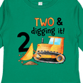 thumbnail image 4 of Inktastic Two and Digging It Bulldozer 2nd Birthday Boys or Girls Long Sleeve Toddler T-Shirt, 4 of 5