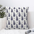 thumbnail image 4 of Yiaed Blue Leaves Print Pillow Covers Super Soft Decorative Square Throw Pillow Covers Case Cushion Covers for Sofa Couch Bedroom Car Decor（No pillow core）-20"x20", 4 of 7