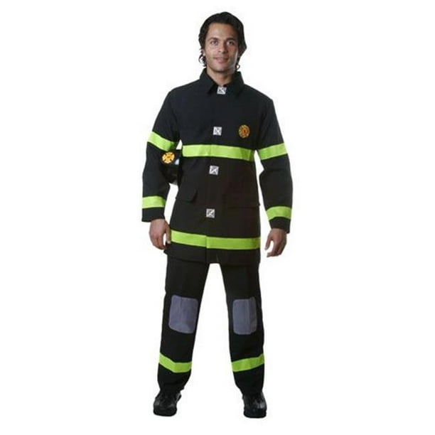 Dress Up America 340-L D-guisement de pompier adulte noir - Taille Large