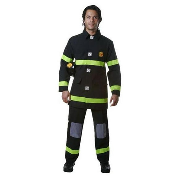 Dress Up America 340-L Déguisement de Pompier Adulte en Noir - Taille Large
