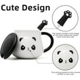 thumbnail image 6 of Funny Panda Mug,Panda Coffe Mugs with Lid & Spoon,Cute Panda Ceramic Coffee Mug,Kawaii Panda Cup Gifts for Girls Women Men Kids (Despise,470ML), 6 of 7