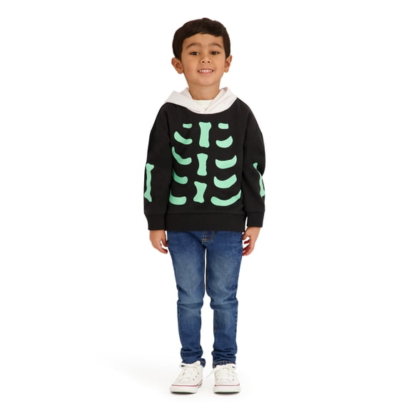 Snoopy Toddler Boys Glow In the Dark Fleece Hoodie, Sizes 12M-5T