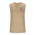 thumbnail image 3 of Uooqdmx Tank Tops Men Mens Undershirts Workout Tank Tops Beach Tank Tops for Tank Tops Summer American Flag Tank Top Custom Tank Top Men Casual Shirts for Men Khaki 3XL, 3 of 5