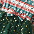 thumbnail image 6 of Gaexia Kids Christmas Outfits Girls,Child Xmas Girls Dresses Party Dance Kids Christmas Dress,Green,5-6 Years, 6 of 7