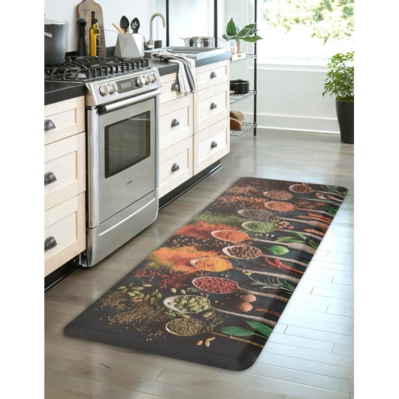 Unique Loom Comfort Mat Collection - Spices (2' x 3' Rectangle Multi/Beige)
