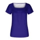 thumbnail image 4 of Fiudx Ropa de Mujer Blusa Holgada de Manga Corta con Cuello Redondo Informal a La Moda para Mujer, 4 of 4