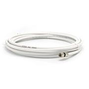 25' feet White RG6 Solid Copper coax, coaxial cable with two male F-pin Male connectors