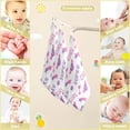 thumbnail image 3 of Dreamtimes 5 PCS Cool Cute Stars Hearts Baby Muslin Washcloths, Musical Face Towel Burp Cloths Ultrasoft Absorbent Cotton Bath Wipes Towels for Newborn Boys Girls, 3 of 7