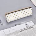 thumbnail image 3 of Rocae Gold Rabbit for Leather Pencil Case - Zippered Pen Case Stationery Bag Zipper Pouch Pencil Holder For Men Women Businessmen And Artists, 3 of 5