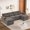 Grey, variant on Rophefx 113" U Shaped Modular Sectional Sofa 4 Seat Chenille Cloud Couch Sofa with Chaise,Ottoman&Deep Seat for Living Room,Orange