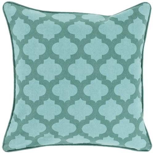 Transitional MPL003-1818D Square 18" x 18" Pillow Cover + Down Insert
