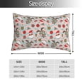 thumbnail image 2 of Salouo Quirky Santa Reindeer Retro Wave Pattern Pillow Cases,1PC Pillow Covers with Envelope Closure Decorative Pillow Case for Bed Couch,Pillows Not Included-14"x20", 2 of 6