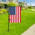 thumbnail image 2 of CozyNestFinds Garden Flag Stand with 5 Prong Base,Stable Design Garden Flag Holder for Outside,Waterproof Coated Yard Flags Pole Holder with Clip and Stopper for Outside House,Lawn,Yard Decorations, 2 of 8