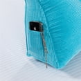thumbnail image 6 of Large Filled Triangular Sofa Bed Back Cushion Positioning Support Backrest Pillows Reading Pillows with Removable Cover Sky Blue Twin, 6 of 6