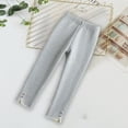 thumbnail image 2 of Hpgjzj Girls Winter Leggings Fleece Lined Basic Soft Cotton Stretchy Full Length Tights Pants for Toddler Kids, 2 of 7