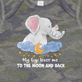 thumbnail image 4 of Inktastic My Gigi Loves Me to the Moon and Back Elephant Family Boys or Girls Baby Bodysuit, 4 of 5
