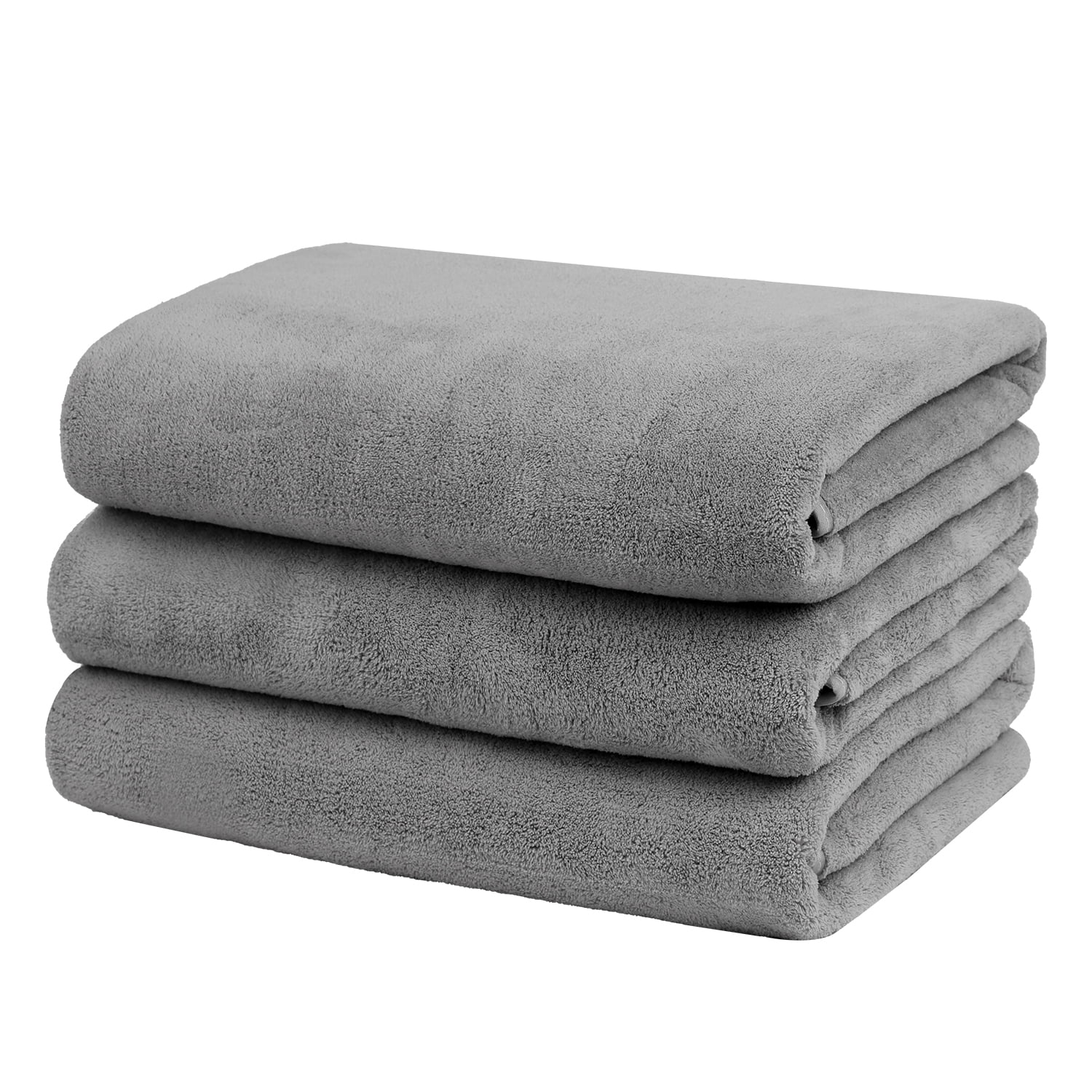 JML Bath Towels (3 Pack, 27"x55"), Hotel & SPA Density Fleece Fade