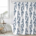 thumbnail image 2 of 66x72 Inch Shower Curtains for Bathroom, Blue Botanical Fabric Bath Curtain Decor, Pastoral Elegant Spring Floral Waterproof Restroom Curtains Shower Set Accessories with 12 Hooks 66 Inch, 2 of 7