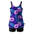 thumbnail image 7 of Tankini Swimsuits Plus Size High Waist Women Sleeveless Bathing Suit Two-Piece Floral Print Sport Swimwear, 7 of 7