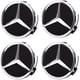 thumbnail image 1 of 4 tapas centrales de rueda para Mercedes Benz, 2.953 in/2,95 pulgadas ABS tapacubos de rueda de coche cubierta de cubo (negro), 1 of 3